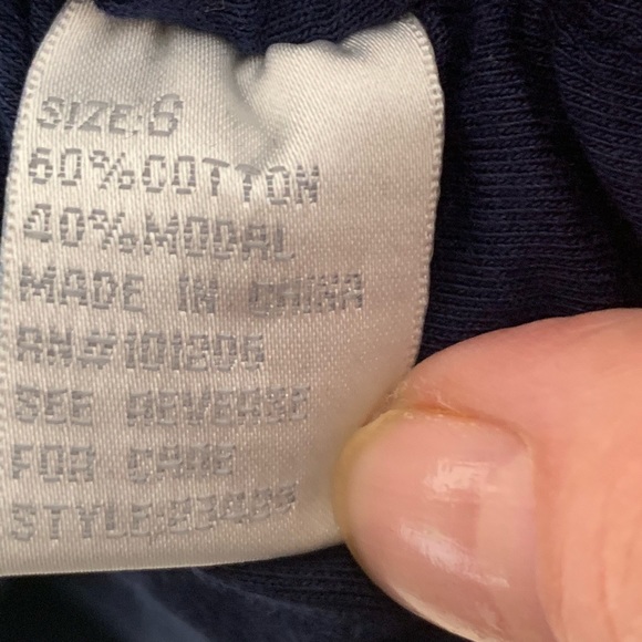 Soft Surroundings Navy Ruched Cap Sleeve Top S Supima Cotton Modal - Picture 5 of 6